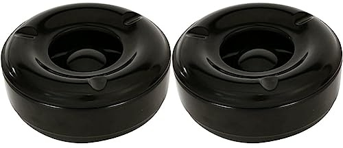 Genware AT-WIND Ashtray, Windproof Melamine, Base and Lid, 5.75 (Pack of 2)