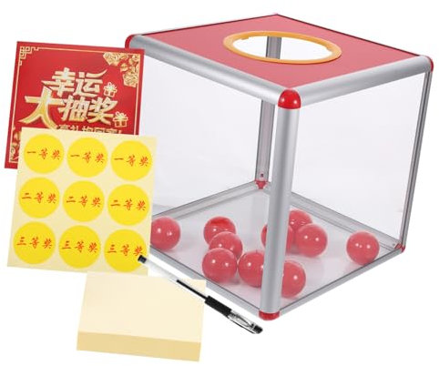 PRETYZOOM 1satz Raffle Box Und Zubehör Für Für Spendenaktionen Feiern Und Events Kugeln Stift Und Zetteln