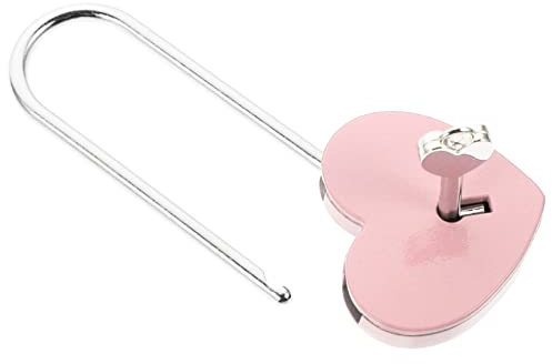 1stk Liebesschloss Tagebuch Schloss Und Schlüssel Herzschloss Und Schlüssel Tragbare Gepäck Sperre Lagerung Box Vorhängeschloss Kabinett Anti-rost-schloss Reisen Zinklegierung