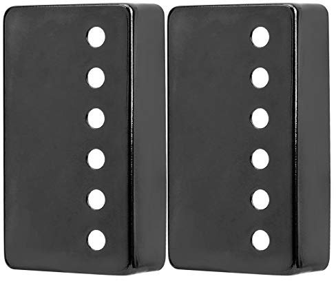 2 Stück Humbucker-Gitarren-Tonabnehmer-Abdeckungen, Humbucker-Tonabnehmer-Abdeckungen, 50 Mm und 52 Mm Polabstand, Tonabnehmer-Abdeckungen (BLACK)