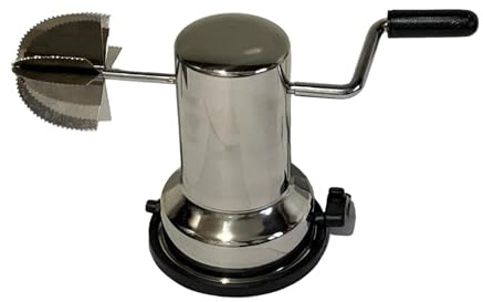 AARNAV Raschietto in acciaio inox per cucina, base sottovuoto, manico girevole, funzionamento manuale, grattugia per cocco pelapatate per cocco con base sottovuoto, base sottovuoto per grattugia in