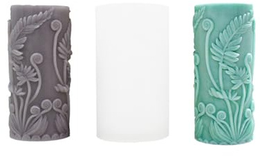 Xidmold Blume Gras Säule Kerzenform Silikon, Kerzenform zum Gießen, Kerzengießform Silikon, Silikonform für Sojawachs Kerzen, DIY Handwerk