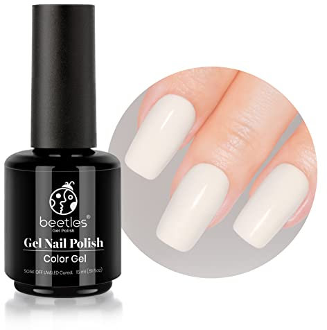 Beetles 15ml Natural Gel Polish Pina Colada White Neutral Soak Off Uv LED Nail Lamp Gel Polish All Season Gift for Girls-CL648-RE