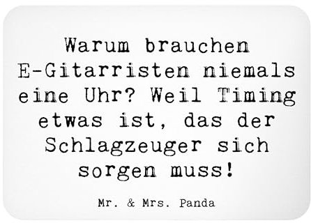 Mr. & Mrs. Panda Magnet Spruch E-Gitarre Timing - Geschenk, Pinnwandmagnet, zettelhalter, Rhythmus, Band, Musiker, Musik, Notizhalter, elektrische Gitarre, Musikgenre, Kühlschrankmagnet, Kreativität