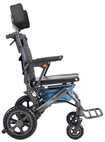 UYSELA Fauteuil Roulant Pliable Léger avec Seau Amovible, Chaise Percée Toilette Multifonction, Fauteuil Roulant de Douche, Fauteuil Roulant Pliable Manuel,E