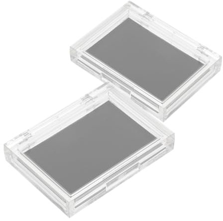 FRCOLOR 2stücke Magnetische Make-up-Palette Leer Transparenter Deckel Lidschattenbehälter Organizer Für Kosmetik Textmarker