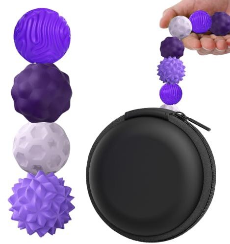BUSOHA Silicone Magnetic Fidget Balls - 4 Pack Fidget Toys for Adult
