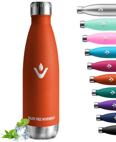 Edelstahl Trinkflasche 750ml, Thermoskanne BPA-Frei, Kohlensäure Geeignet, Metall Thermosflasche Doppelwandig, Isolierflasche für Camping, Kinder, Fitness, Sprudel, Sport, Reisen, Jungs, Mädchen