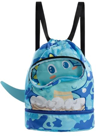 NHQZ Bolsa de natación para niños, mochila de 'piscina, bolsa de gimnasio con zapatero, ajustable para húmeda y seca, ideal para el juego de los niños en 'piscina, de viaje
