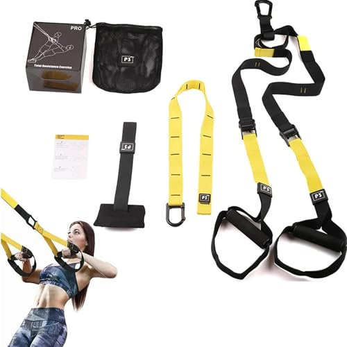 Schlingentrainer Set für Zuhause & Outdoor | Komplettes Suspension Training System mit Türanker, Verstellbare Gurte, Tragetasche | Ganzkörpertraining, Calisthenics Equipment, Fitness, Heimtraining