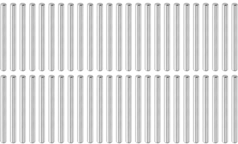 QUARKZMAN Zylinderstifte Rostfrei, 4mm x 45mm Dübelstifte 50 Stück | Spannstift, 304 Edelstahl Metallstifte, Silberton Passstift Bolzen Metall für DIY, Möbel, Bastelprojekte