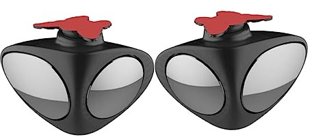 BESTYASH 2pièces Rétroviseur D'angle Pour Voiture Réglable Résout L'angle Mort Lot De Gauche Et Droit Noirs
