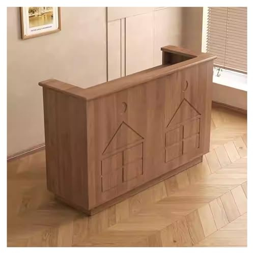 Modernt receptionsskrivbord med låsbara lådor – snygg butikskassabänk för hemmakontor och hotell, 120 x 50 cm (47,2 x 19,6 tum) – idealiskt receptionistbord
