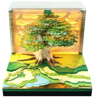Calendario Desktop Decor 3D Notepad Casa sull'albero 3D Memo Pad Blocco Note Uffici 2026 Note di compleanno Carta regalo Natale Romanzo impatto carta offset tempo c 2025 scultura note via unico panda