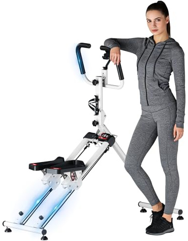 TODO Stepper Fitness Casa con 3 Modalità, Vertical Climber per l'esercizio Completo del Corpo, Stair Stepper pieghevole con LCD Monitor & Supporto per Cellulare, Pedali e Maniglie Regolabiliv