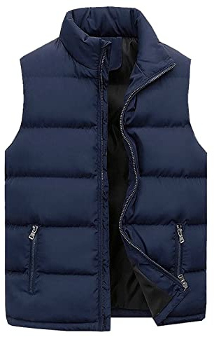 Caut&PY Chaleco Acolchado Hombre Invierno Chaleco Sin Mangas Abrigo Chaleco Guateado Caballero Chaqueta Chaquetas Sin Mangas Hombre Tallas Grandes Transpirable Informal Grande