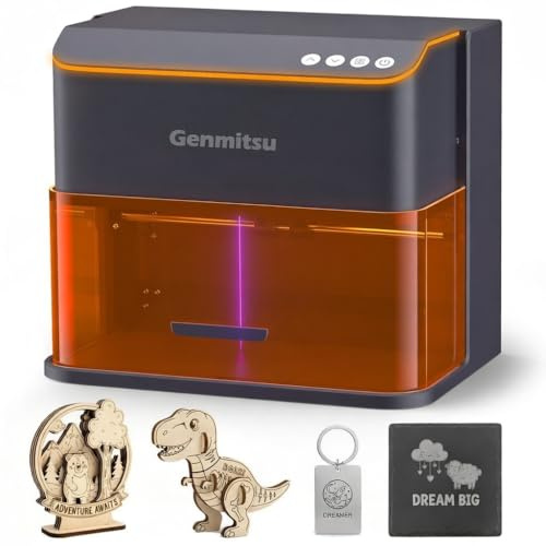 Genmitsu Kintix Galvo Lasergravierer 10000mW, Schutzklasse 1 | 90000 mm/min Ultraschnell, 200 x 100 mm, kompatibel mit LightBurn & App