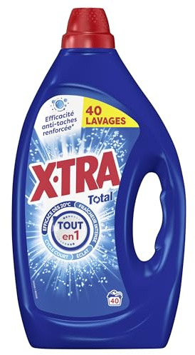 X TRA Total - Liquid Laundry Detergent - 4 Plus 1 - Cleanliness - Brightness - Freshness - Committed to You - Economical - One Laundry for All Your Laundry - Effective 20 Degrees C - 40 Washes