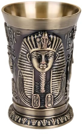 Genérico Vasos de Chupito Pequeños | 30 ml Copas de Aleación de Zinc Estilo Egipcio,Vaso de Cerveza para Chupitos,Para Hombres Y Mujeres Halloween Whisky Navidad Familia Amigos Fiesta Hogar