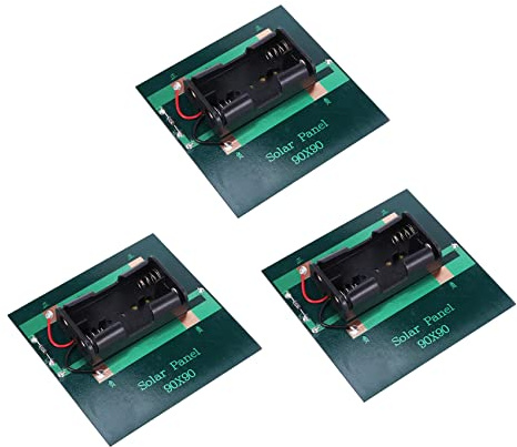 Youbones Lot de 3 chargeurs de piles solaires AA rechargeables 1 W 4 V avec base pour 2 piles AA Charge directe