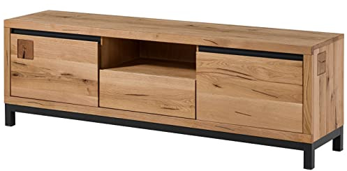 MASSIVMOEBEL24.DE | VILLANDERS TV-Board 170x40x56 Wildeiche geölt - Versch Farben, Farbe:Natur geölt, Größe:170x40x56 cm (BxTxH)