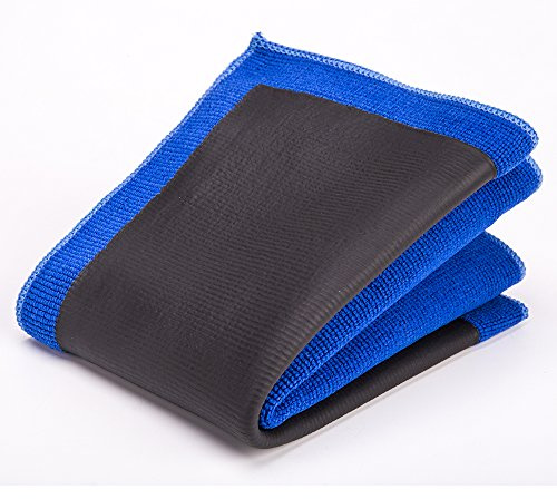 FMS Clay Tuch Mikrofasertücher 30 x 30 cm Spezial Reinigungstuch zur Lackpflege, Lackreinigung, Autopflege, Alternative zu jeder Lackknete, wiederverwendbar (30 * 30cm-Blau)