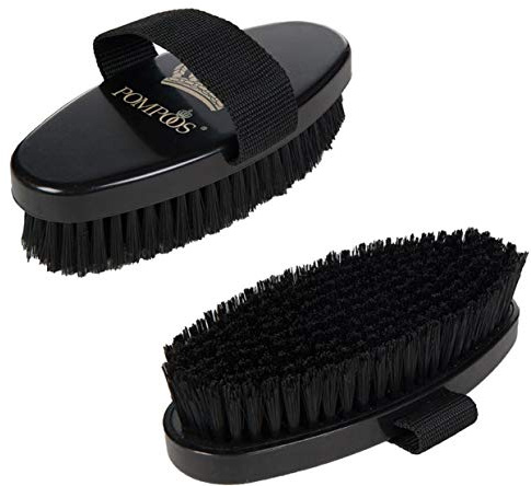 HKM Pompöös Goldenline Kardätsche, Schwarz, 17cm x 8cm Größe, 17 cm x 8 cm