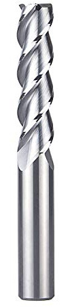 SpeTool 3 Flute Carbide End Mill for Aluminum Non-Ferrous Cutting Tool Upcut Bit for CNC Machine, 1/2 Inch Shank, Extra Long 4 Inch