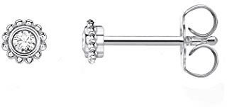 Thomas Sabo Einzel Ohrstecker Blume weißer Stein 925 Sterling Silber H2137