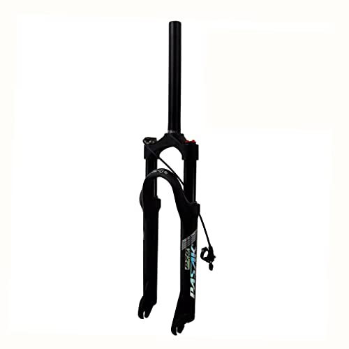 LHHL Mountainbike Federgabel 20/24 Zoll 80mm Federweg MTB Luft Gabels 1-1/8 ” Luftfederung Vorderradgabel 9mm Achse QR Scheibenbremse Fernbedienung Lockout (Color : Black, Size : 24)