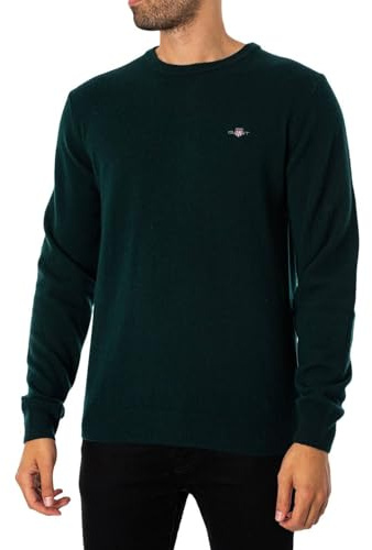 Gant Herren Superfine Lambswool C-Neck Pullover, Tartan Green, XL EU