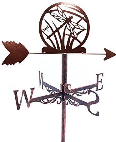 urkoloss Väderflöjel i taket Väderflöjel i metall Slända Vindriktningsindikator Utomhusskjul Järngård Taklador Dekoration