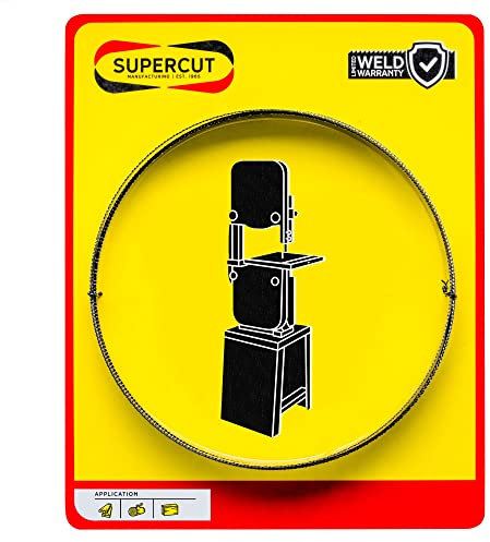 Supercut 93 1/2-inch X 3/8-inch X .025-inch, 4 TPI Premium Carbide Infused Bandsaw Blade for Cutting Wood Materials