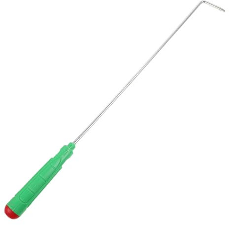 FONDOTIN Feuerhaken Kaminhaken Aus Eisen Mit Kunststoffgriff 43cm Langer Feuerstellen Schürhaken Für Grillen Und Outdoor Feuerstellen