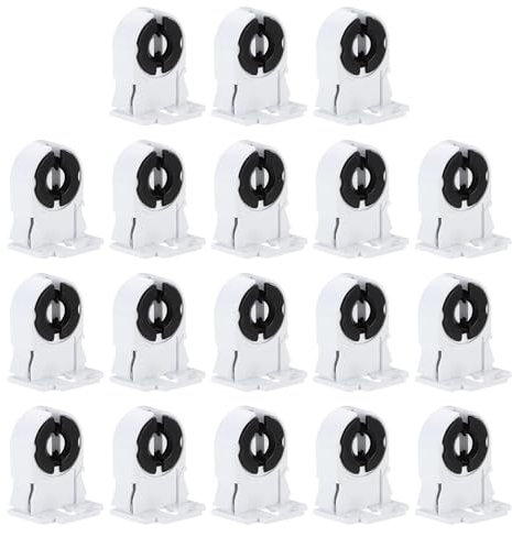 PATIKIL Lampada Presa Tubi Fluorescenti T8, 18Pz, Portalampada/G13 Lampada Fluorescente Attacco, Presa 250V a Innesto Non Shunted, Sostituzione, Dimensioni 37x29x23mm