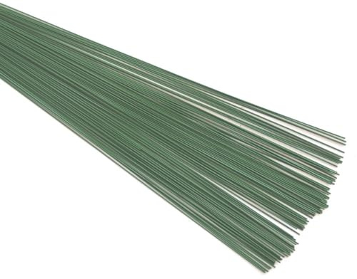 FLORIST, FLORAL GREEN STUB WIRE Floral Green Stub Wire. Flower Arranging Accessories, Craft Wire, Wreath Making Supplies, Modelling Wire. (10 Inch - 25cm) (1, 18 Gauge, 80g)