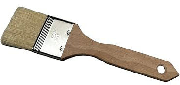 Chinchilla® Brocha para barbacoa sostenible y tradicional de madera de haya y cerdas naturales. Fabricado en Alemania. Tamaño 2. Hornear, cocinar, asar a la parrilla y al aire libre. Cerdas naturales