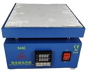 Piastra riscaldante per saldatura, 600W 946C Piastra riscaldante elettronica Preriscaldamento Stazione di preriscaldamento digitale 200x200mm for PCB SMD Riscaldamento Lampada a led Dissaldatura