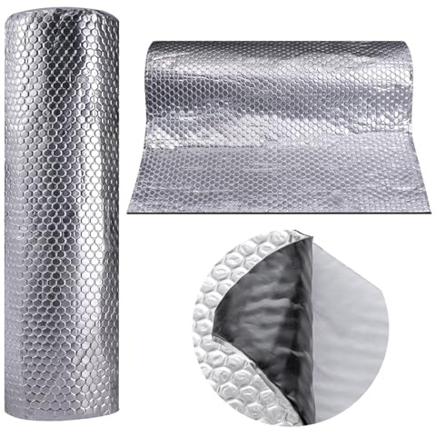 Putentfun Alubutyl 2 mm x 50 cm x 4 Meter = 2 m² Selbstklebende Alubutyl Anti Dröhn Dämmmatte, Auto Dämmung, Fahrzeugdämmung