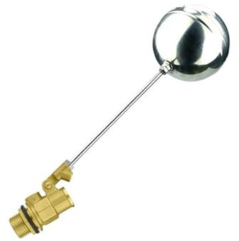 CIJIAOPOYU 1/2 Zoll 3/4 Zoll 1 Zoll Schwimmerventil aus Messing for Kalt- und Warmwasserspeicher, schwimmendes Kugelventil, Durchflussregelung, Zisterne/Ausdehnungsgefäße(1/2)