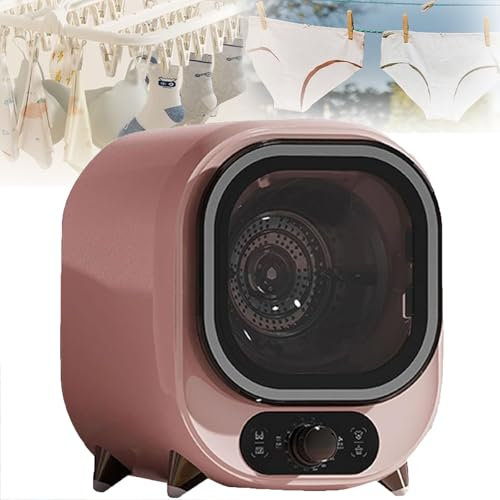 ylpddmm Sèche-Linge à Condensation Portable de Petite Taille, capacité de 0.8kg,Sèche-Linge Frontal Compact,Acier Inoxydable pour Appartement,Dortoir,Pink