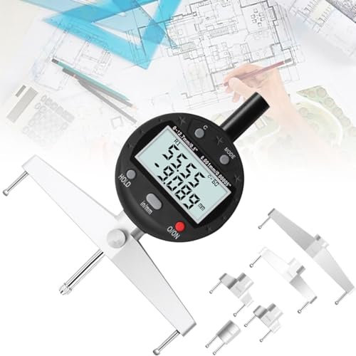 XCSCUK High Accuracy Digital Radius Gauge,Electronic Inside and Outside Radius Measurement Tool, Radius Indicator