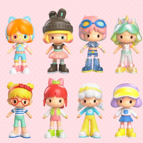 DUNDUN Fashion Dolls | 8 Bambola Stile Kawaii | Con Pezzi Intercambiabili per Creare Set Moda My Cool | Molto Facile e Divertente