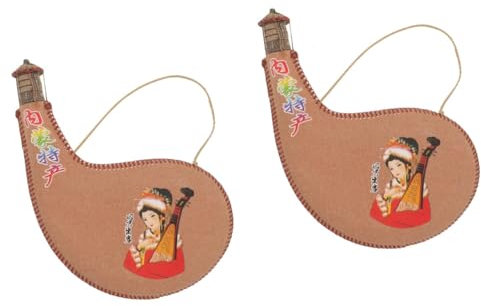 PRETYZOOM 2pcs Cruche à Vin Boire Bouteille Vide Compressible Transporteur Distributeur Filtre Réutilisable Bière Cave à Vin Portable Bota Portable Accessoire Photo Maison Cuir