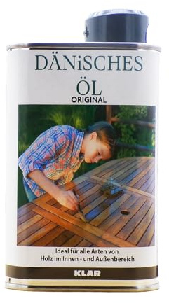 Danish Oil Dänisches Öl, 250 ml, für alle Holzarten innen und außen, farblos