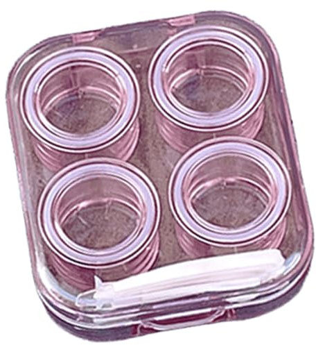 DLUKENY Élégant étui à lentilles avec kit d'outils de port, idéal pour les adultes et les étudiants, usage quotidien et pratique en voyage, a