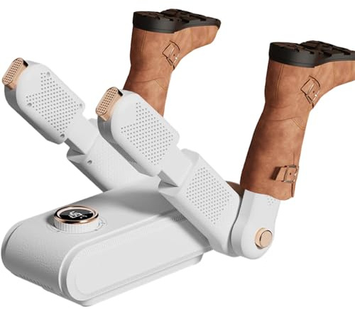 Schuhtrockner Elektrisch, Stiefeltrockner mit 120mins Timer Funktion, Fußwärmer, Handschuhtrockner Trocken mit UV-licht, Schnelltrocknung für Handschuhe, Hüte, Socken, Skischuhe