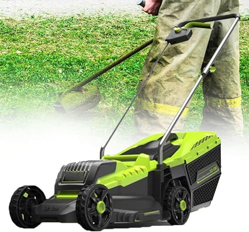 Electric Lawn Scarifier and Dethatcher with 15-Amp Motor, 4000mAh Batteries, 14.5-Gallon Collection Bag for Yard Care