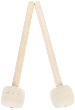 Toyvian 2 piezas mazo de gran caja de madera con cabeza de fieltro de lana palillos para tambor percusión accesorio práctico para principiantes y músicos