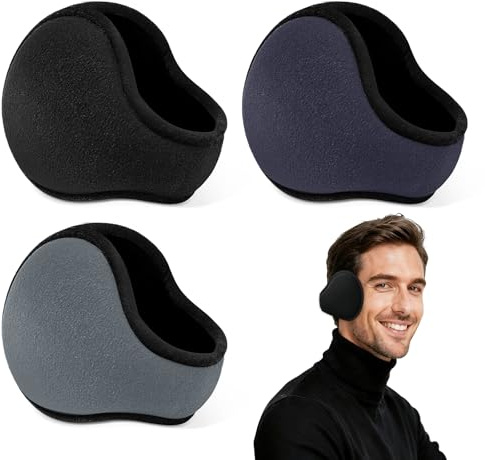Koxtyzo 3 Stück Ohrenwärmer für Damen und Herren, Faltbare Ohrenschützer, Winter Warme Earmuffs, Ideal für Outdoor-Aktivitäten wie Skifahren, Radfahren Wandern